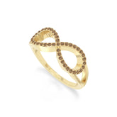 natural citrine infinity promise rings in yellow gold vermeil